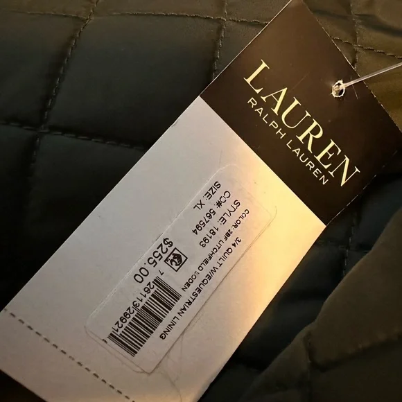 Ralph Lauren Diamond quilt jacket with faux leather trim XL NWT - Picture 13 of 17